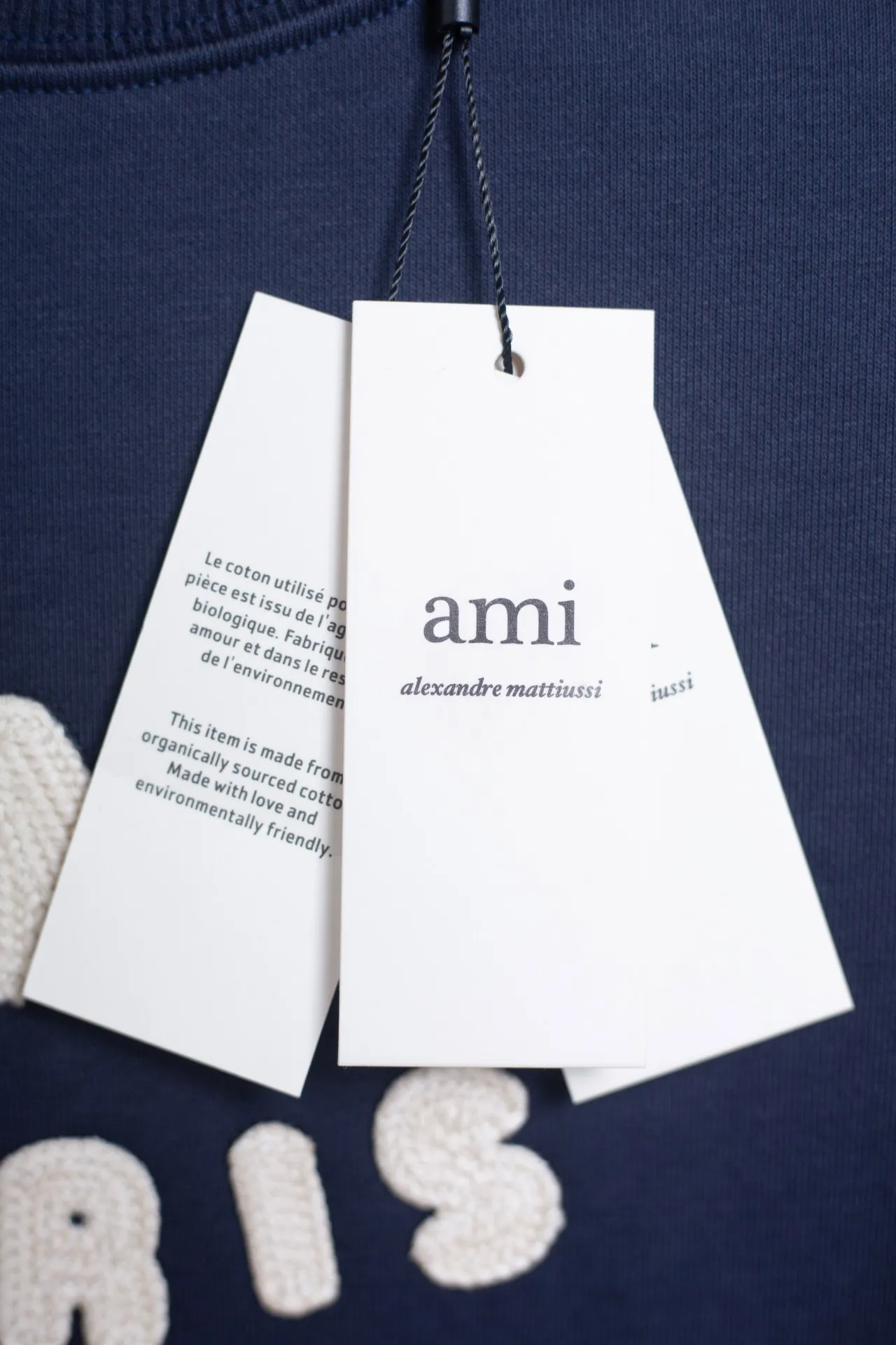 P160 AMI 25 autumn and winter new classic eight-letter custom stamp, customized 360g pure cotton fabric, high version, new main wheat, washed wheat, same style for men and women, color: royal blue, size: S-XL