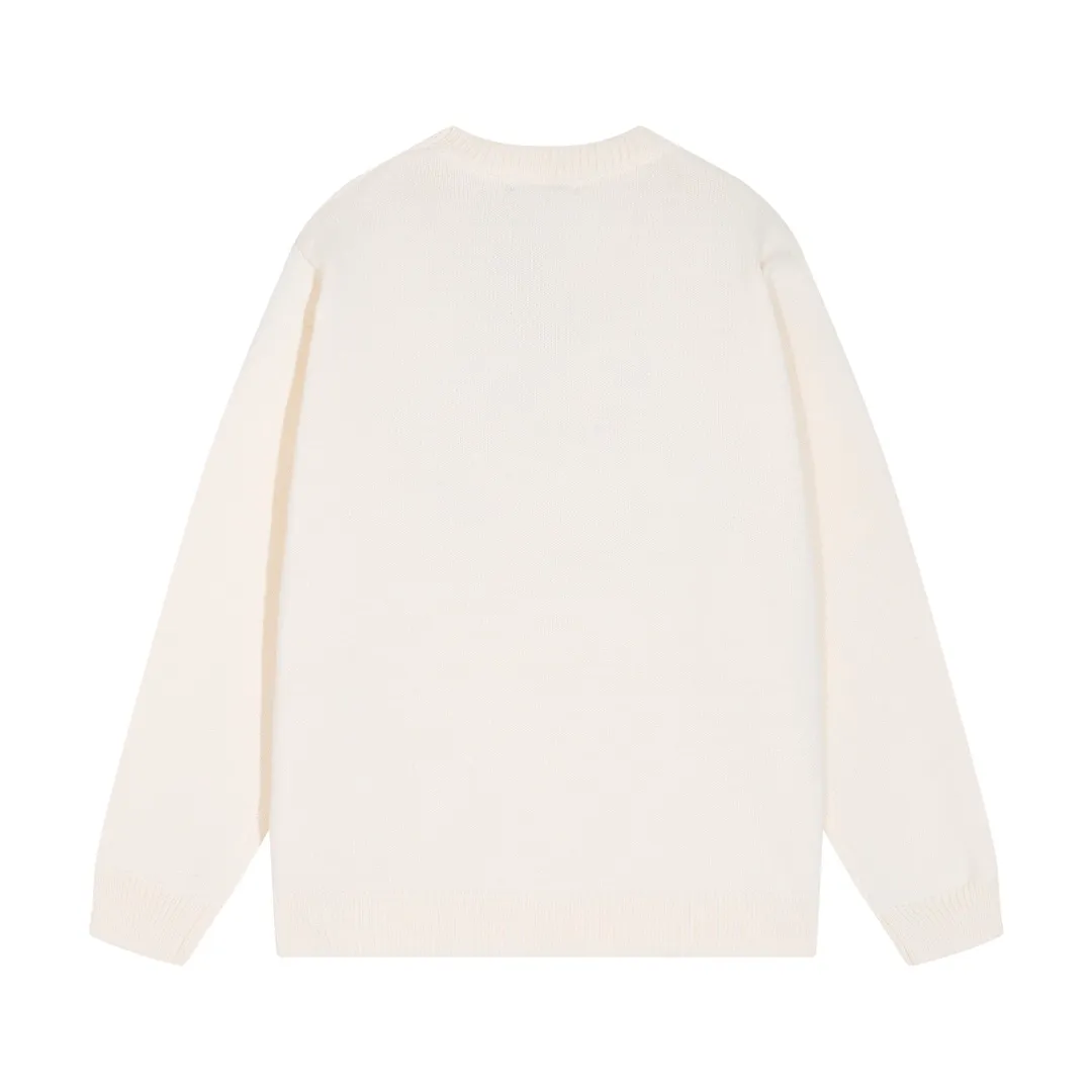 P280 AMIRI 2024 new sweater, logo embroidery on the chest 1:1 Color: Pearl White, Black Size: S M L XL XXL