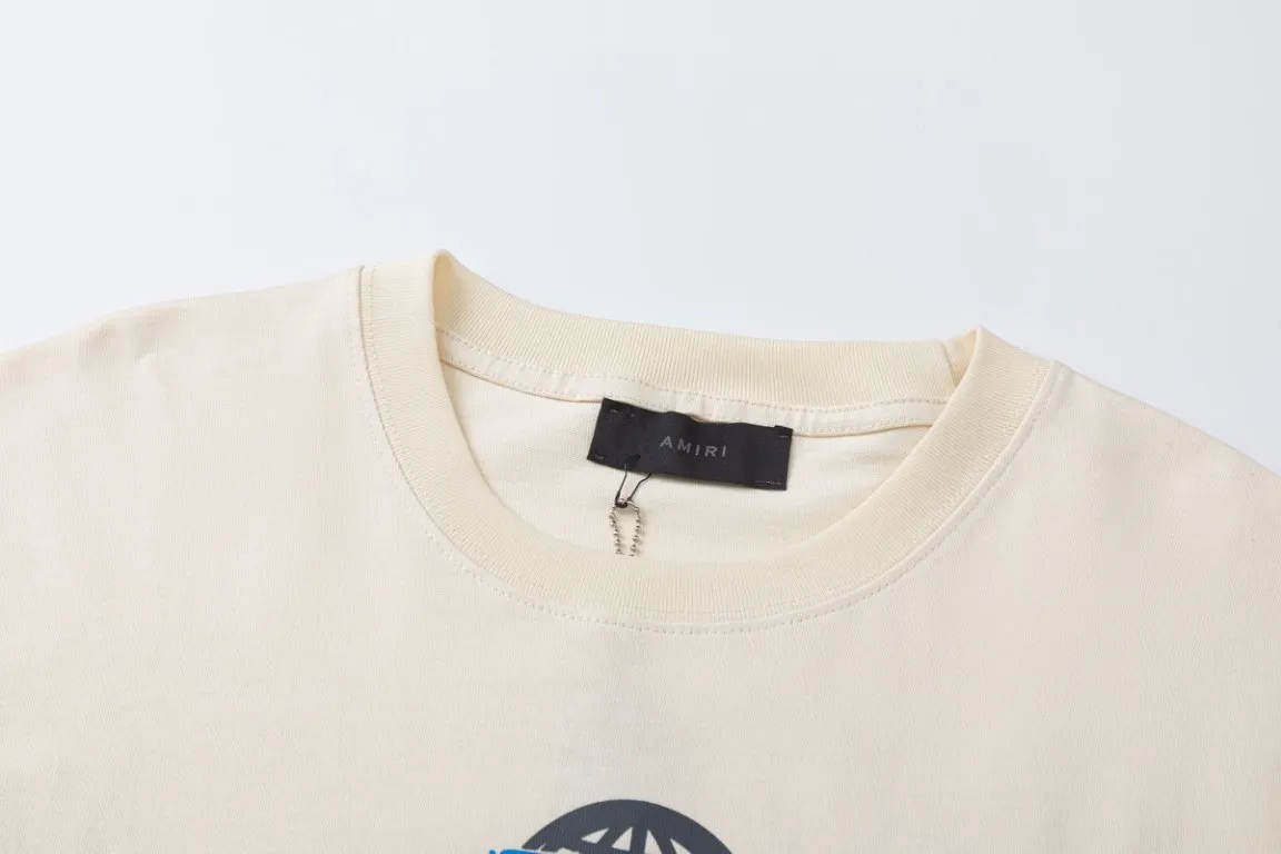 P150 8062#AMIRI earth print LOGO, color: black, apricot, size: S M L XL