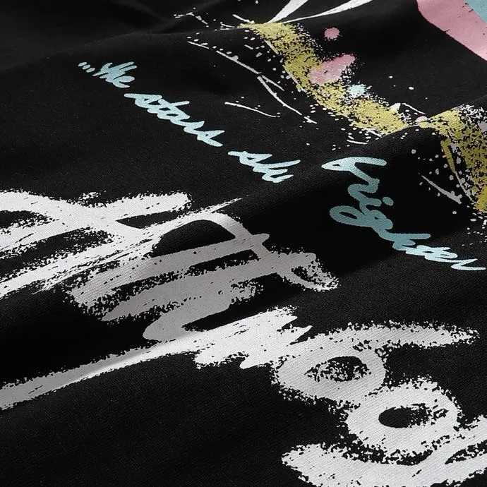 Style number: 722 P114 Fabric: 260g double yarn AMIRI 2025 spring and summer new logo round neck T-shirt high street same style for men and women loose classic letter short sleeves Color: black. Size: S M L XL