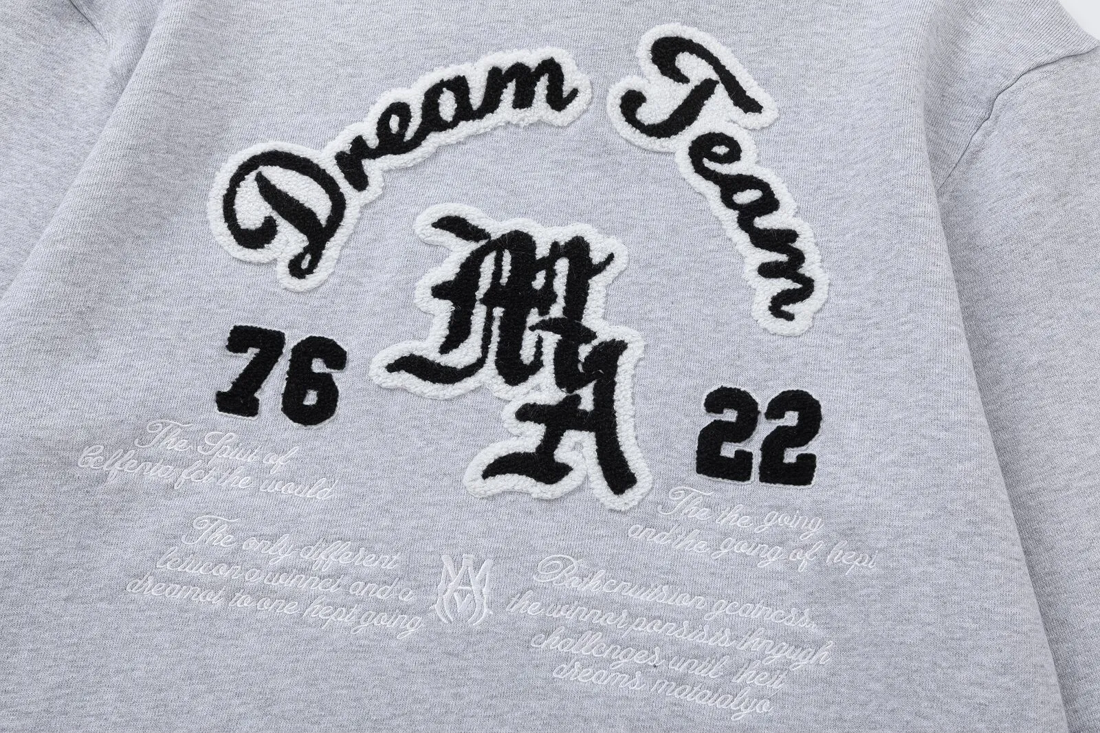 7166#P330AMIRI English letters towel embroidered LOGO, color: black, light floral gray. Size: S M L XL