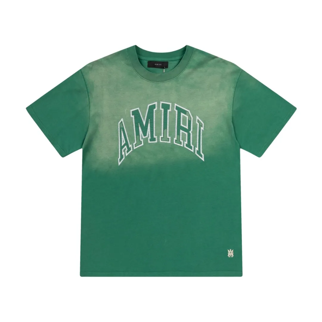 8016#P160amiri washed patch with embroidered logo, made of 300g fabric, colors: black, grapefruit red, green, silver. Size: S M L XL