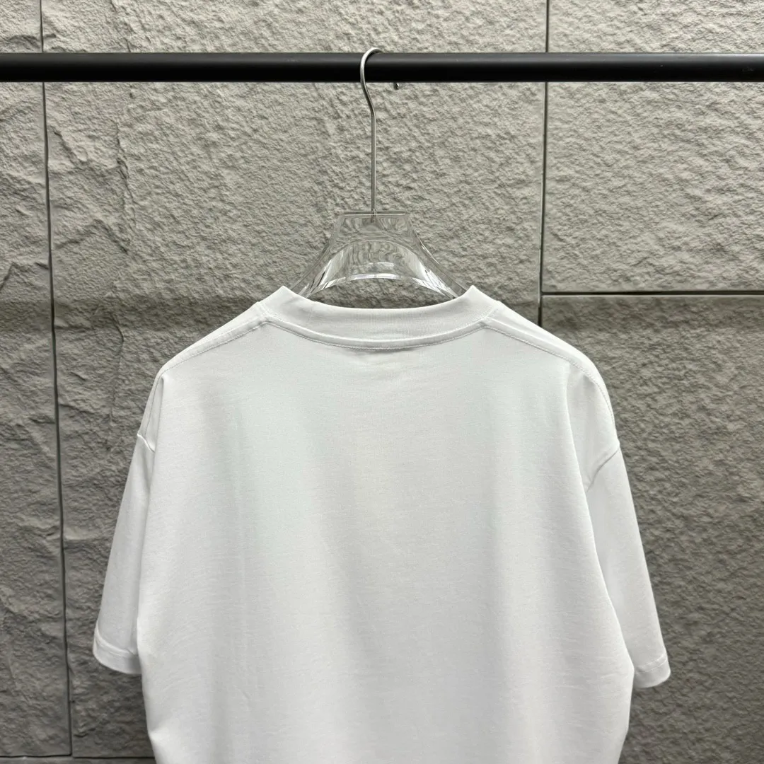 🅿️180 Ami* 2025 spring and summer new style Ami love letter embroidery Customized double yarn plain cotton fabric Short-sleeved T-shirt Uniform for men and women Color: black white floral gray Size: S (90-130 pounds) M (120-150 pounds) L (140-165 pounds) XL (160-180 pounds) XXL (180-210 pounds)