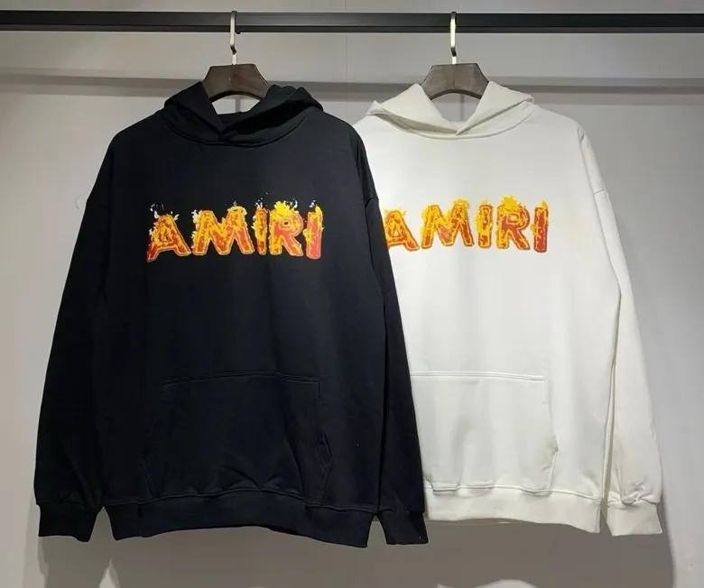 866 P220 AMIRI real shot sweatshirt black and white hanging shot S. M. L. XL