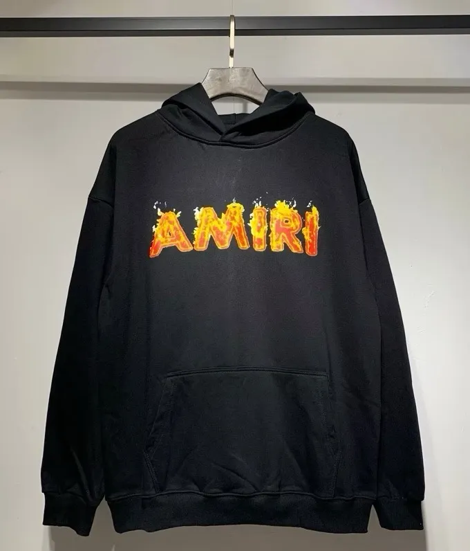 866 P220 AMIRI real shot sweatshirt black and white hanging shot S. M. L. XL