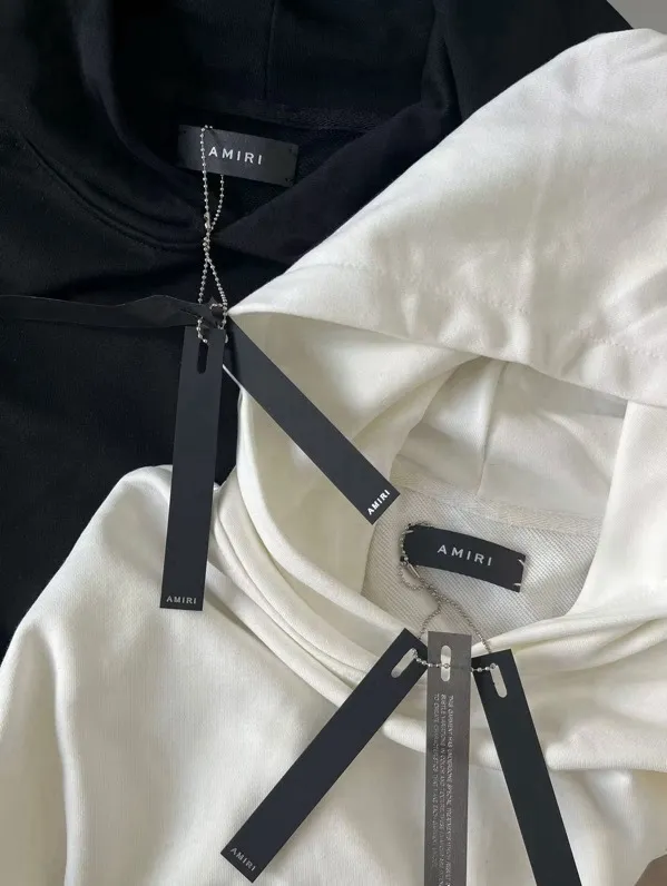 866 P220 AMIRI real shot sweatshirt black and white hanging shot S. M. L. XL