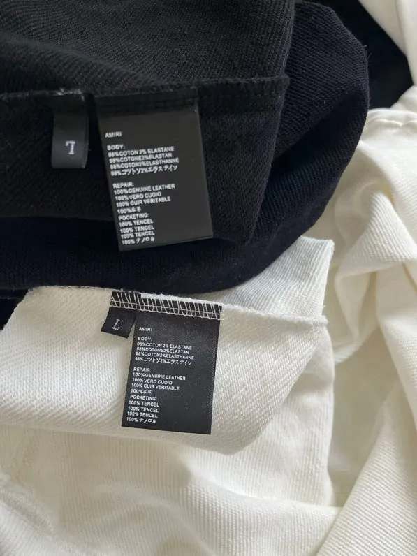 866 P220 AMIRI real shot sweatshirt black and white hanging shot S. M. L. XL