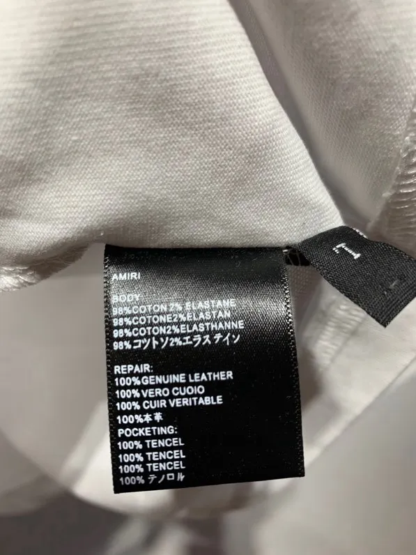 Model 654 P114 AMIRI real shot black hanging shot S. M. L. XL