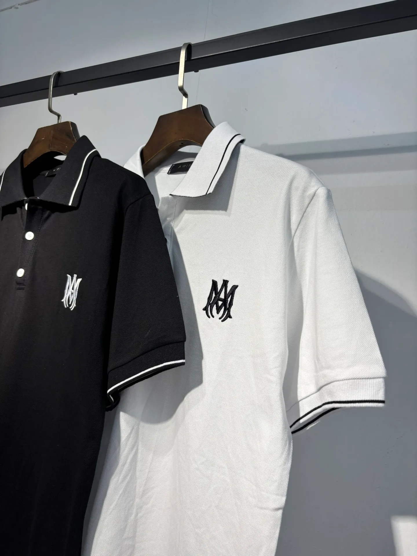 P166 New AMIRI embroidered POLO reverse collar shirt S. M. L. XL