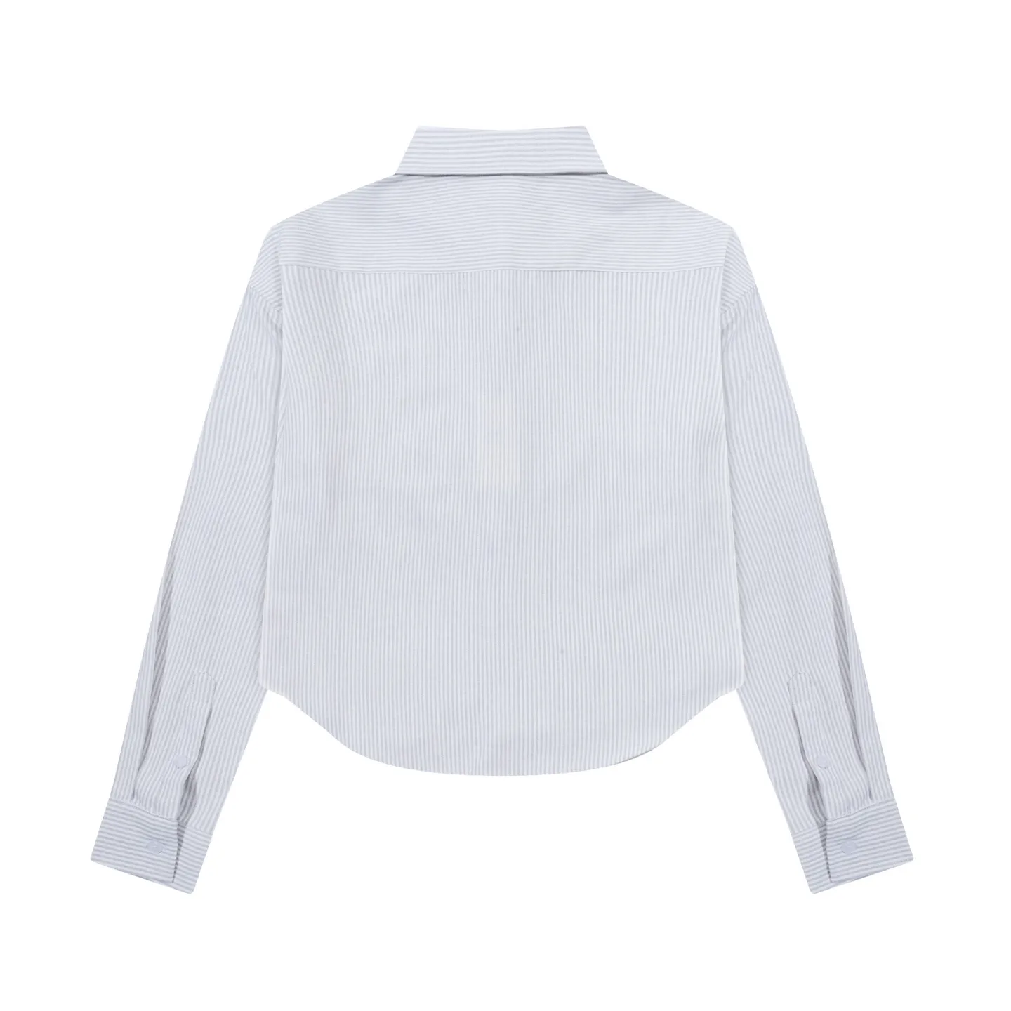 2230# AMI Paris 2025 early autumn new product ADC box type, chest pocket, classic invisible three-dimensional convex ironing small heart, casual cotton striped long-sleeved Oxford shirt, customized 180g pure cotton fabric, short loose version, same style for men and women. Color: gray and white, blue and white, code number: S-XL