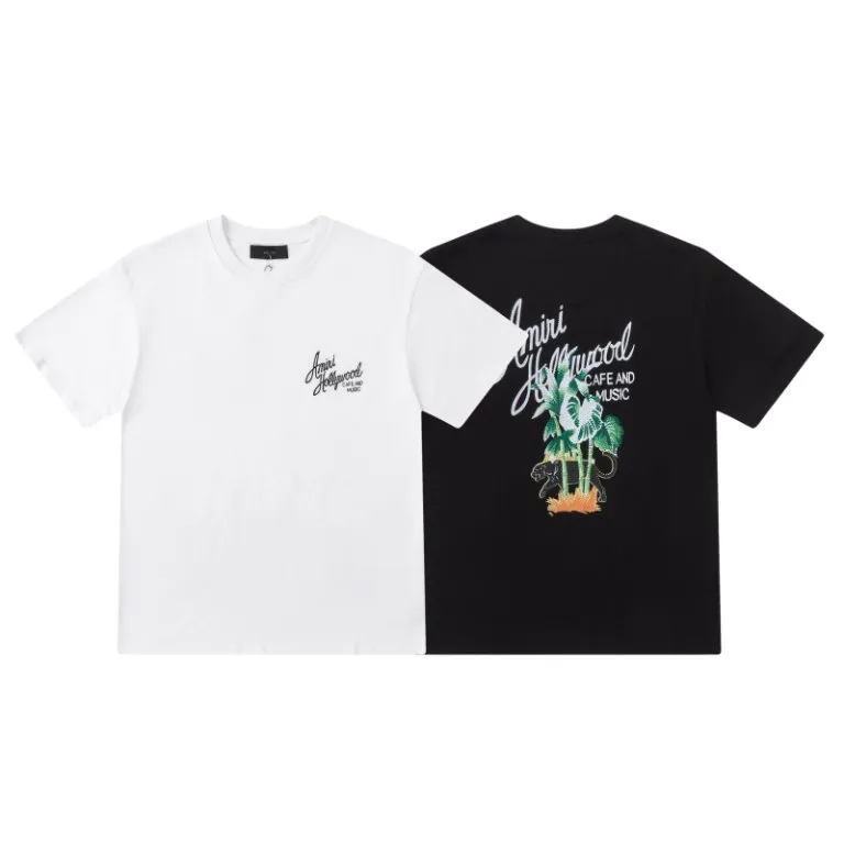 P160 AMIRI coconut palm hot diamond logo, color: black, white, size: S M L XL