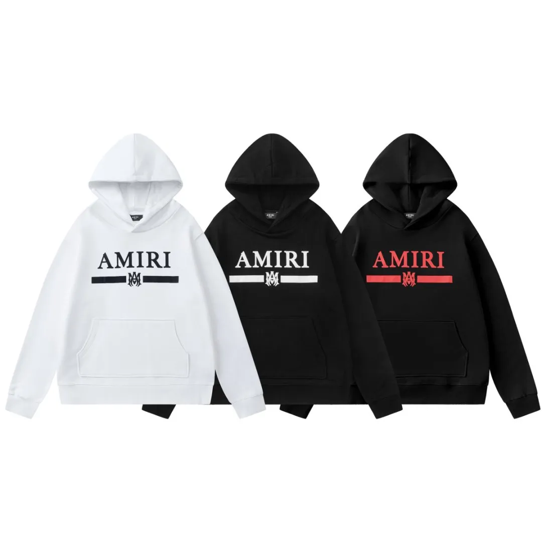 7108#P300, AMIRI classic printed logo, color: black, white, size: S M L XL
