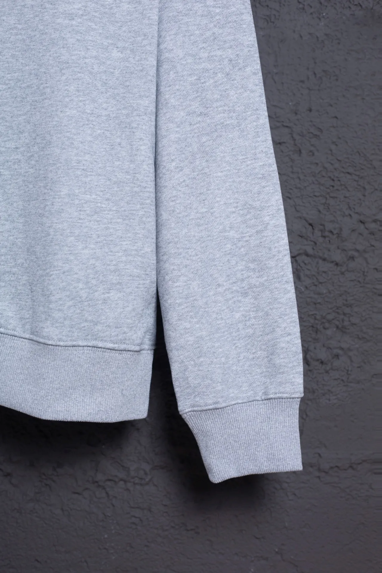 P146 AMI 25 autumn and winter new classic little love embroidered pullover sweatshirt, customized 360g pure cotton fabric, high version, new main wheat, washed wheat, same style for men and women, color: gray, size: S-XL