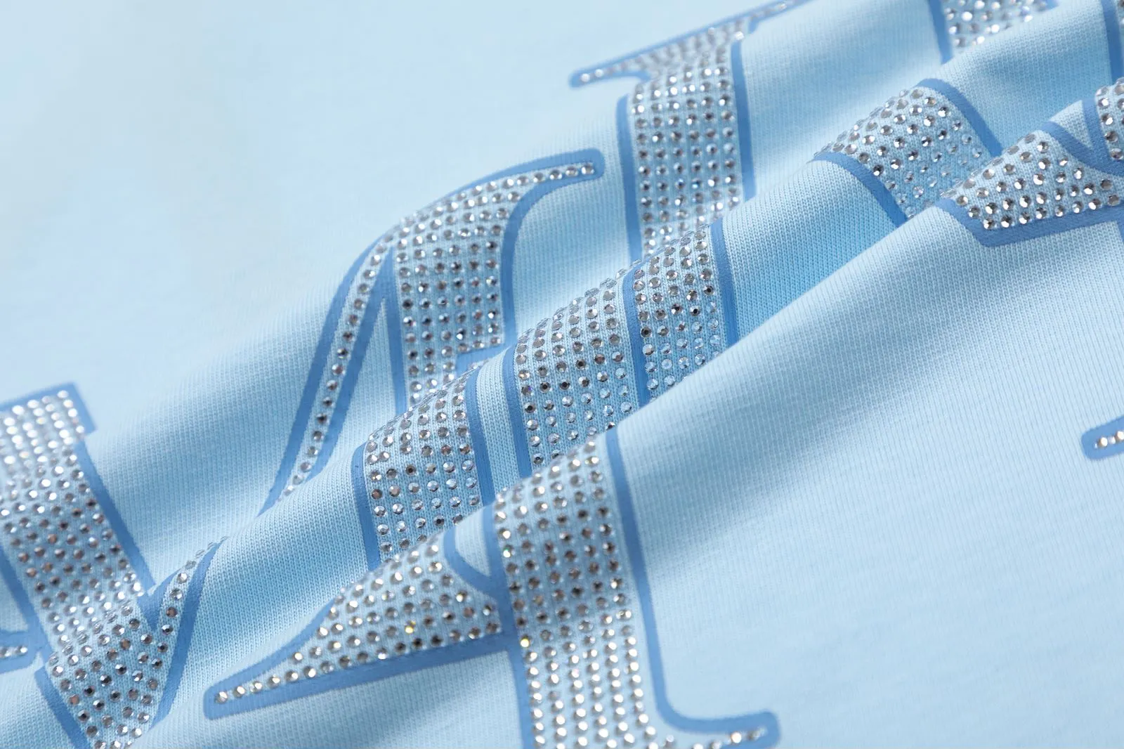 7152#P160AMIRI hot diamond LOGO, color: black, green, light blue. Size: S M L XL