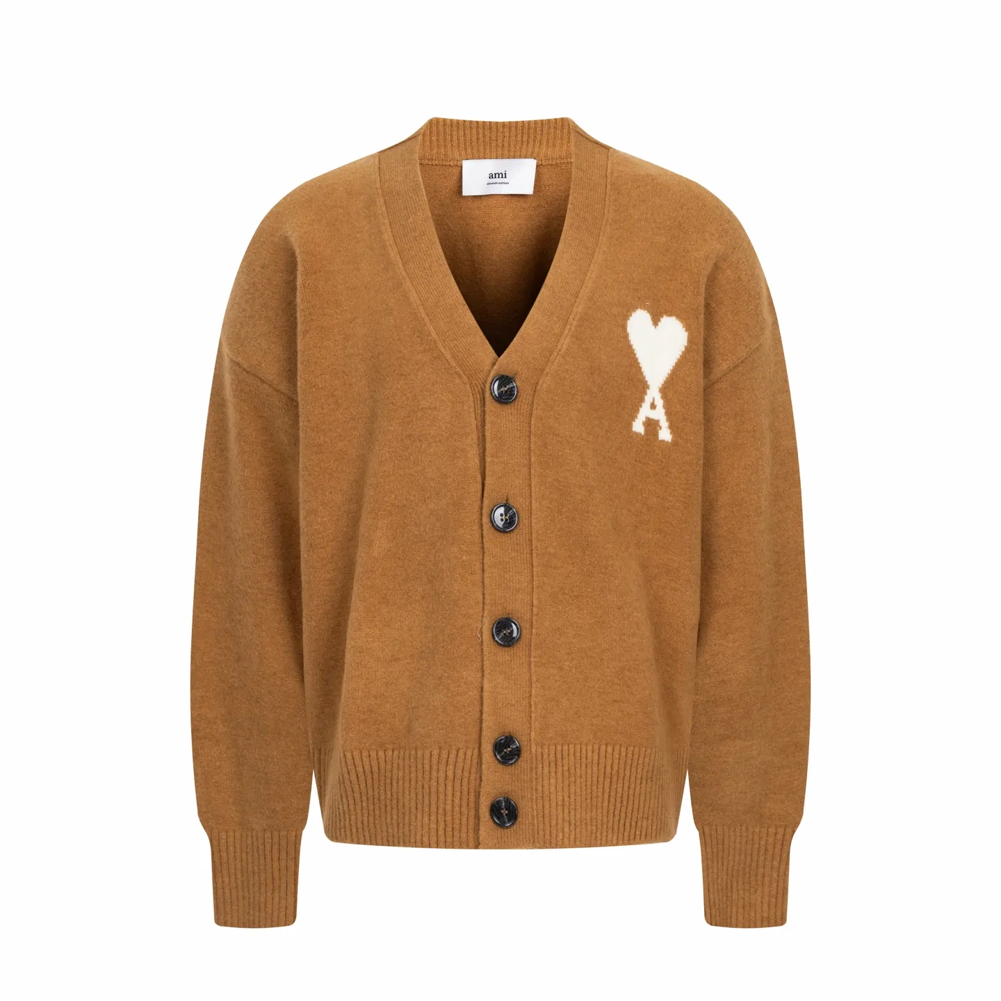 🅿️560 [Exclusive supply] Ami love jacquard knitted cardigan (brown) The original version was purchased for 2,693 and developed. The fabric is made of alpaca wool to maintain a stable pattern. The stitching is even and firm, and the details are meticulously handled, reflecting the brand's strict control over quality. The overall design is simple and elegant, suitable for various occasions. Whether it is business or leisure, it can show an elegant and decent style. The overall wiring is straight and delicate, the fabric is comfortable and soft, and the color is consistent without color difference. It can be matched with the same style to create a fashionable look, and can be used in various occasions. Customized accessories, complete with three standards, the same style for men and women. Size:S-M-L-XL