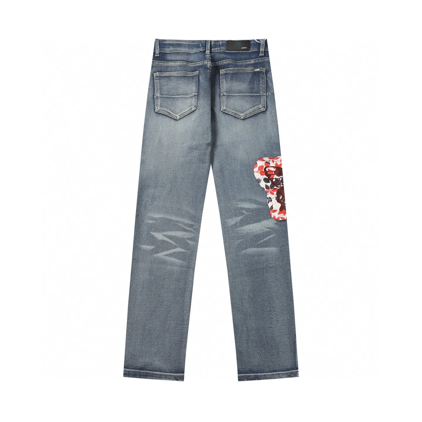P270 AMIRI patch embroidery jeans trousers AMIRI high street basic ripped jeans trousers Color: Picture color Code number: 28-36
