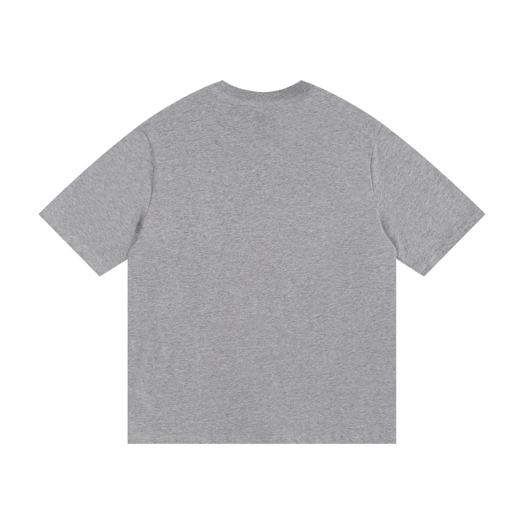 P114 Style No. 125 AMI&WDC [Cui Woo-sik co-branded model] AMI 2025 spring and summer new short-sleeved authentic original 1;1 mold color: dark green black gray apricot white code number: S-XL