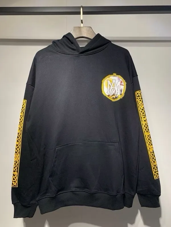 855 P230 AMIRI real shot sweatshirt black and white hanging shot S. M. L. XL