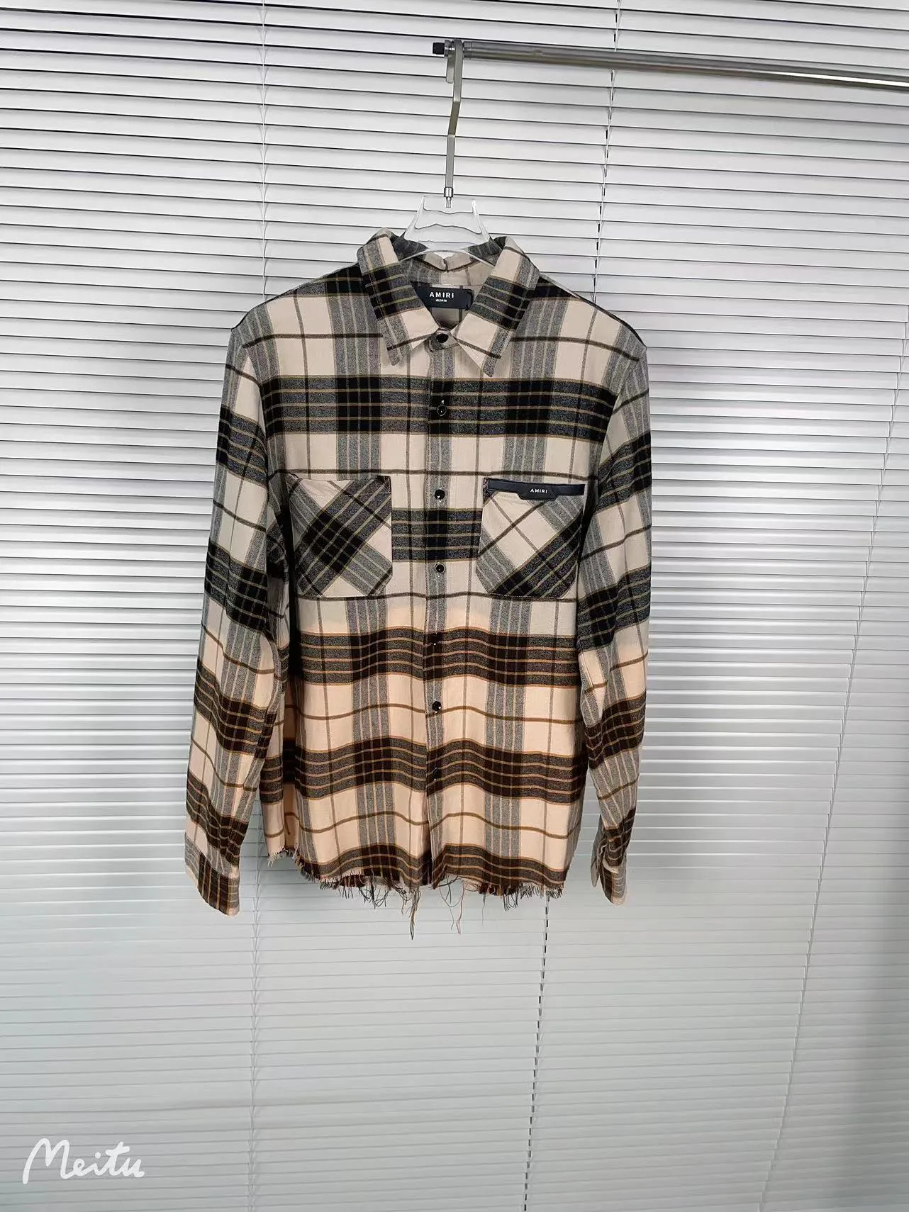 7107#P300, AMIRI hem tassel high street style shirt, size: S M L XL