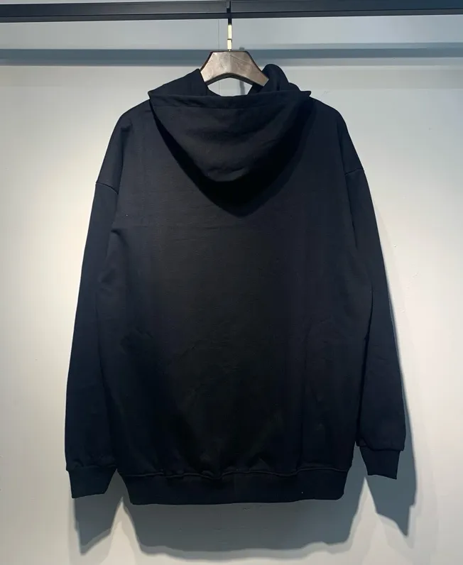 884 model P220 high quality 360g pure cotton terry AMIRI real shot sweatshirt black hanging shot S. M. L. XL