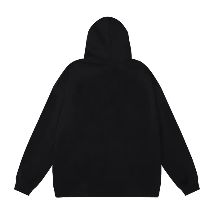 Style number: 879 P220 Fabric: 360g pure cotton terry sweatshirt AMIRI 2025 new autumn and winter logo hooded terry sweatshirt high street unisex loose classic letter jacket Color: Black White Size: S M L XL