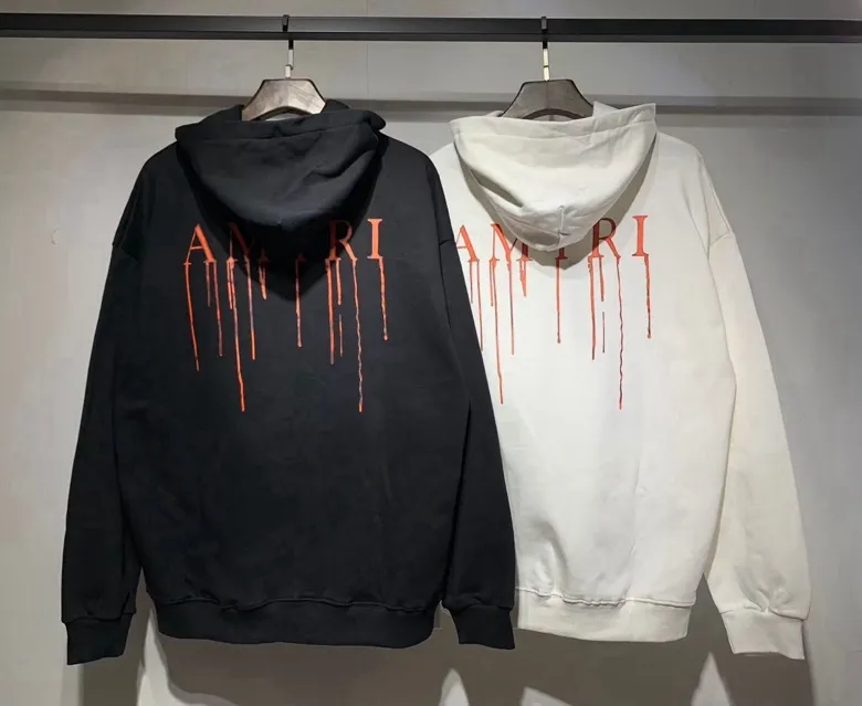 859 P220 AMIRI real shot sweatshirt black and white hanging shot S. M. L. XL