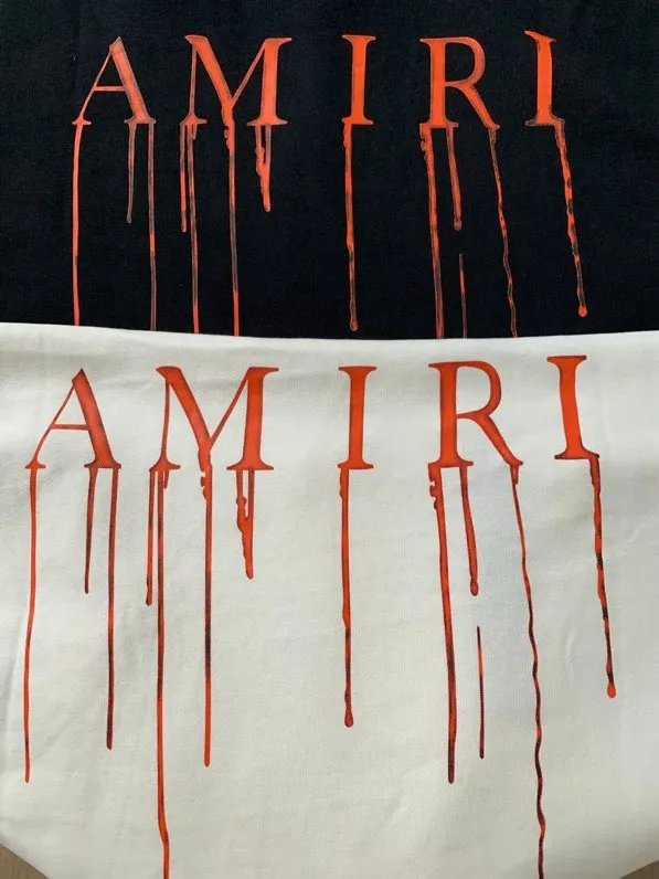 859 P220 AMIRI real shot sweatshirt black and white hanging shot S. M. L. XL