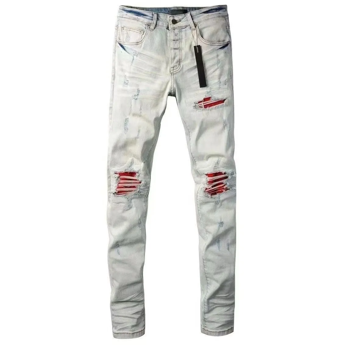P156 Style No. Cc846 AMIRI MX1 high street jeans slim trousers FOG high street men's trend AMIRI In recent years, high street has become an increasingly common word in men's clothing. High street style has also become an important direction for everyone's matching. High street related items basically cannot avoid oversize. Color: Picture color Code number: m-2xl
