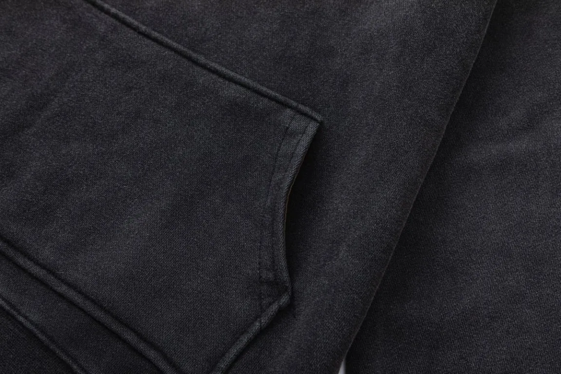 P330 7191#AMIRI classic distressed hole style, made of 480g fabric, color: black, size: S M L XL