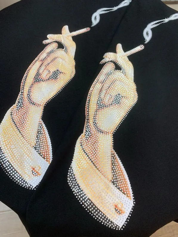 693 model P126 AMIRI real shot black hanging shot S. M. L. XL