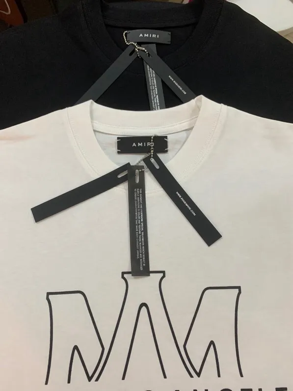 680 model P114 AMIRI real shot black white hanging shot S. M. L. XL