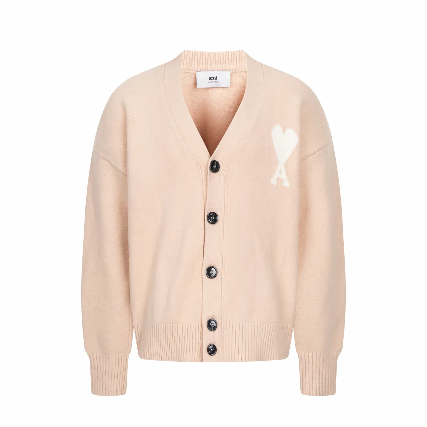 🅿️560 [Exclusive supply] Ami love jacquard knitted cardigan (pink). The original version was purchased for 2,699 and developed. The fabric is made of alpaca wool to maintain a stable pattern. The stitching is even and firm, and the details are meticulously handled, reflecting the brand's strict control over quality. The overall design is simple and elegant, suitable for various occasions. Whether it is business or leisure, it can show an elegant and decent style. The overall wiring is straight and delicate, the fabric is comfortable and soft, and the color is consistent without color difference. It can be matched with the same style to create a fashionable look, and can be used in various occasions. Customized accessories, complete with three standards, the same style for men and women. Size:S-M-L-XL