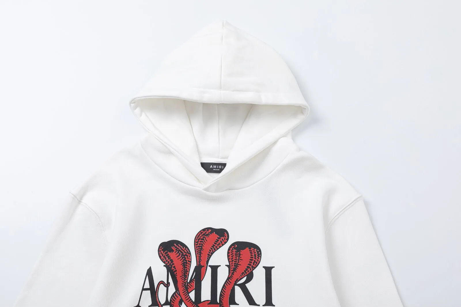 7165#P300, AMIRI cobra print LOGO, color: black and red, white and red, black and blue, size: S M L XL