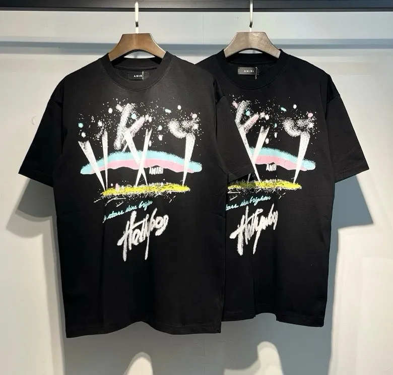 722 model P114 AMIRI real shot black hanging letters S. M. L. XL