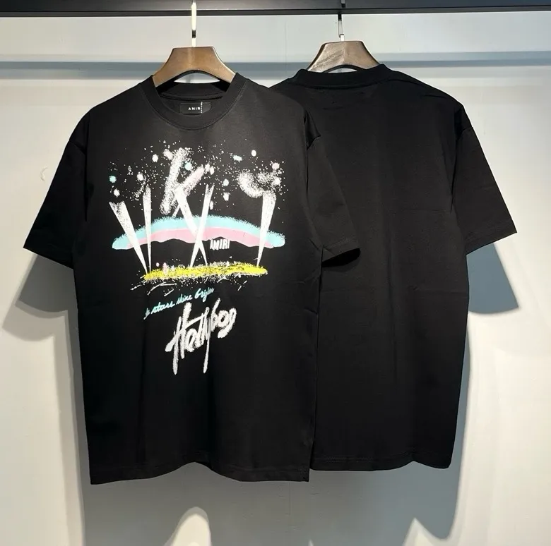 722 model P114 AMIRI real shot black hanging letters S. M. L. XL