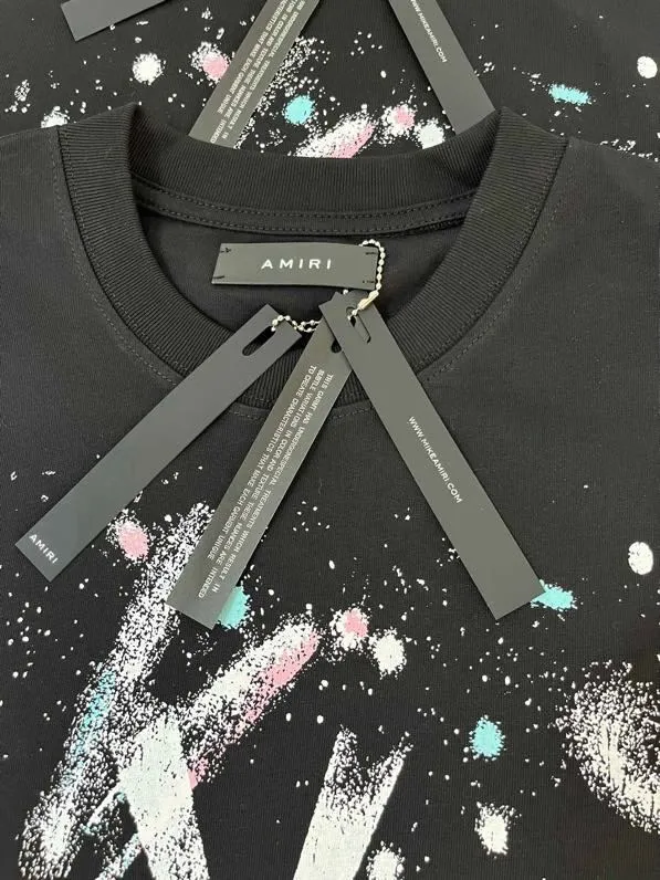 722 model P114 AMIRI real shot black hanging letters S. M. L. XL