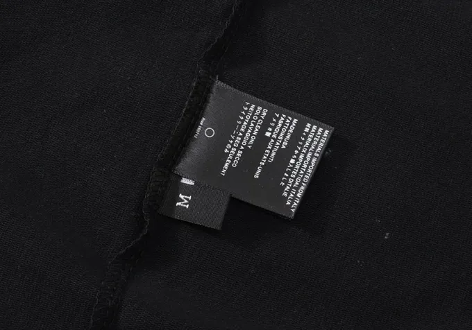 Style number: 698 P120 Fabric: 260g double yarn AMIRI 2025 spring and summer new logo round neck T-shirt high street unisex style loose classic letter short sleeves Color: White Black Size: S M L XL