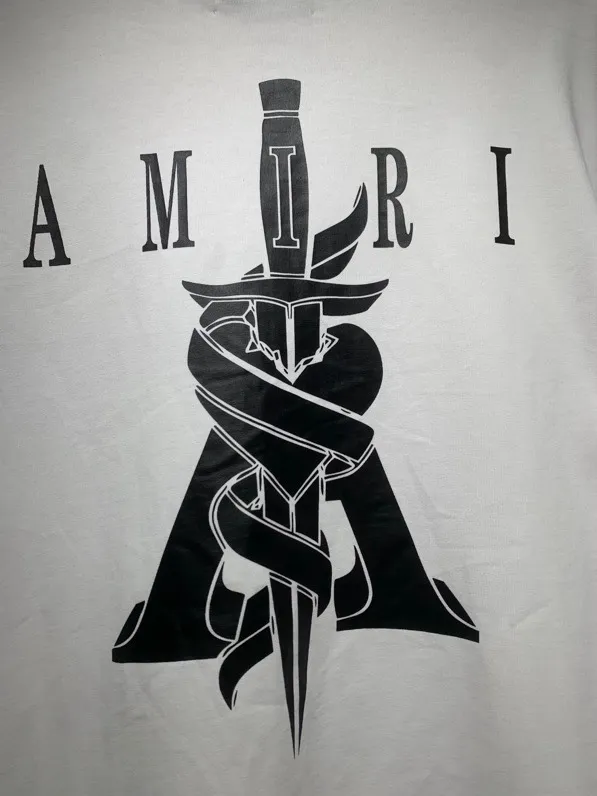 Model 667 P114 AMIRI real shot white black hanging shot S. M. L. XL