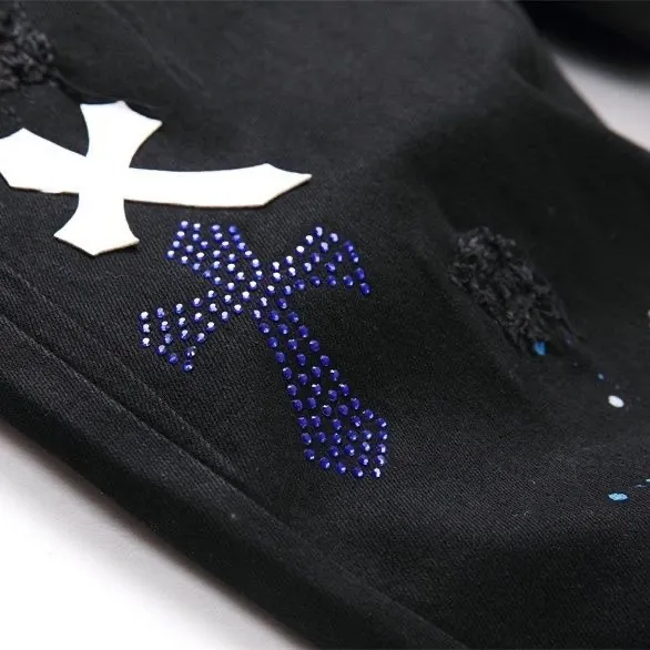 P246 💰 (Top version) AMIRI popular high street jeans slim fit stretch washed knife cut trousers for men. AMIRI amiri is transliterated as Emil, which is the name of the founder. Mike Amiri, the founder of amiri, grew up in Los Angeles, USA. He was influenced by local street culture and Punk Rock since childhood, so he founded the amiri brand named after himself. A variety of trendy clothing meets the needs of different fashion players. Amiri clothing has novel and unique styles and is a well-known street brand in the United States. The styles and styles of many clothes are loved by many street photographers. The various clothing styles meet the dressing needs of different people, show their unique temperament, and show the trend of dressing. amiri's jeans are relatively famous. Not only do they have many styles, but the quality of the jeans is also very good. Many celebrities have also worn amiri brand jeans. Color: Picture color Size: 28, 30, 32, 34, 36 28 30 32 34 36 Waist 71 76 81 86 91 Qianlang 26.5 27.5 28.5 29.5 30.5 Hou Lang 37 38 39 40 41 Foot 14 14.8 15.6 16.4 17.2 Foreign Minister 100 102 104 106 107