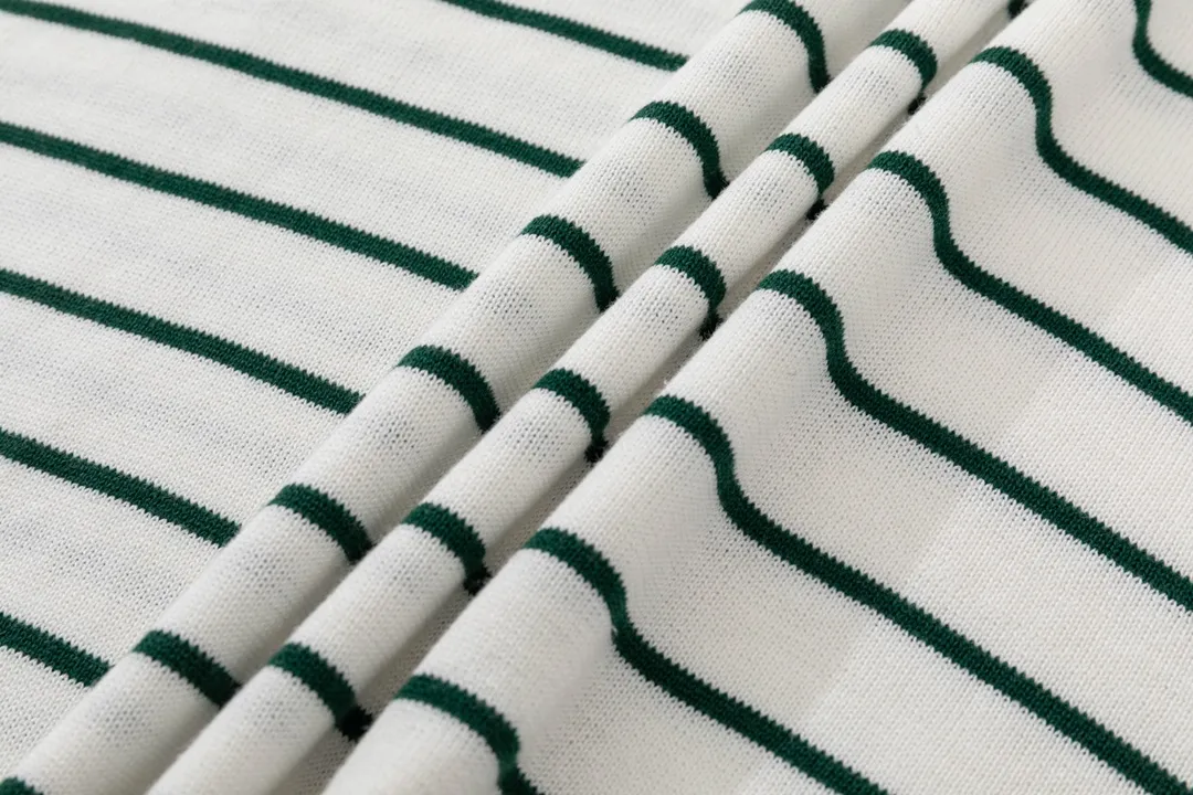 A35#Ami Paris 2022 spring and summer new Ami de Coeur red love striped knitted long-sleeved T-shirt for men and women Color: White Black White Green Size: S-XL