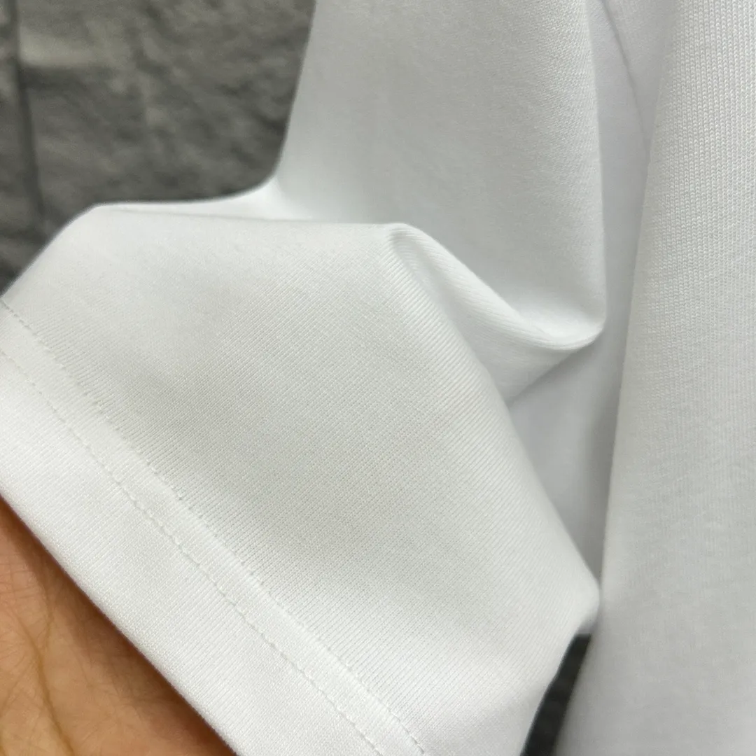 🅿️180 Ami* Love Embroidery 2025 Spring and Summer New Love Tower A embroidered letter pattern Customized double yarn plain cotton fabric Short-sleeved T-shirt Uniform for men and women Color: White Angora Red Black Size: S (90-130 catties) M (120-150 catties) L (140-165 catties) XL (160-180 catties) XXL (180-210 pounds)