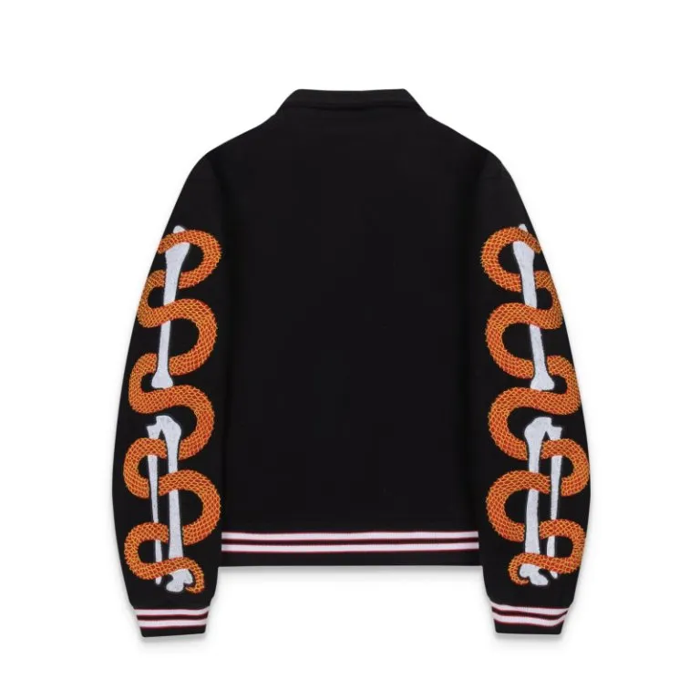 7186#P456, AMIRI Year of the Snake limited edition casual baseball uniform, color: black, size: S M L XL