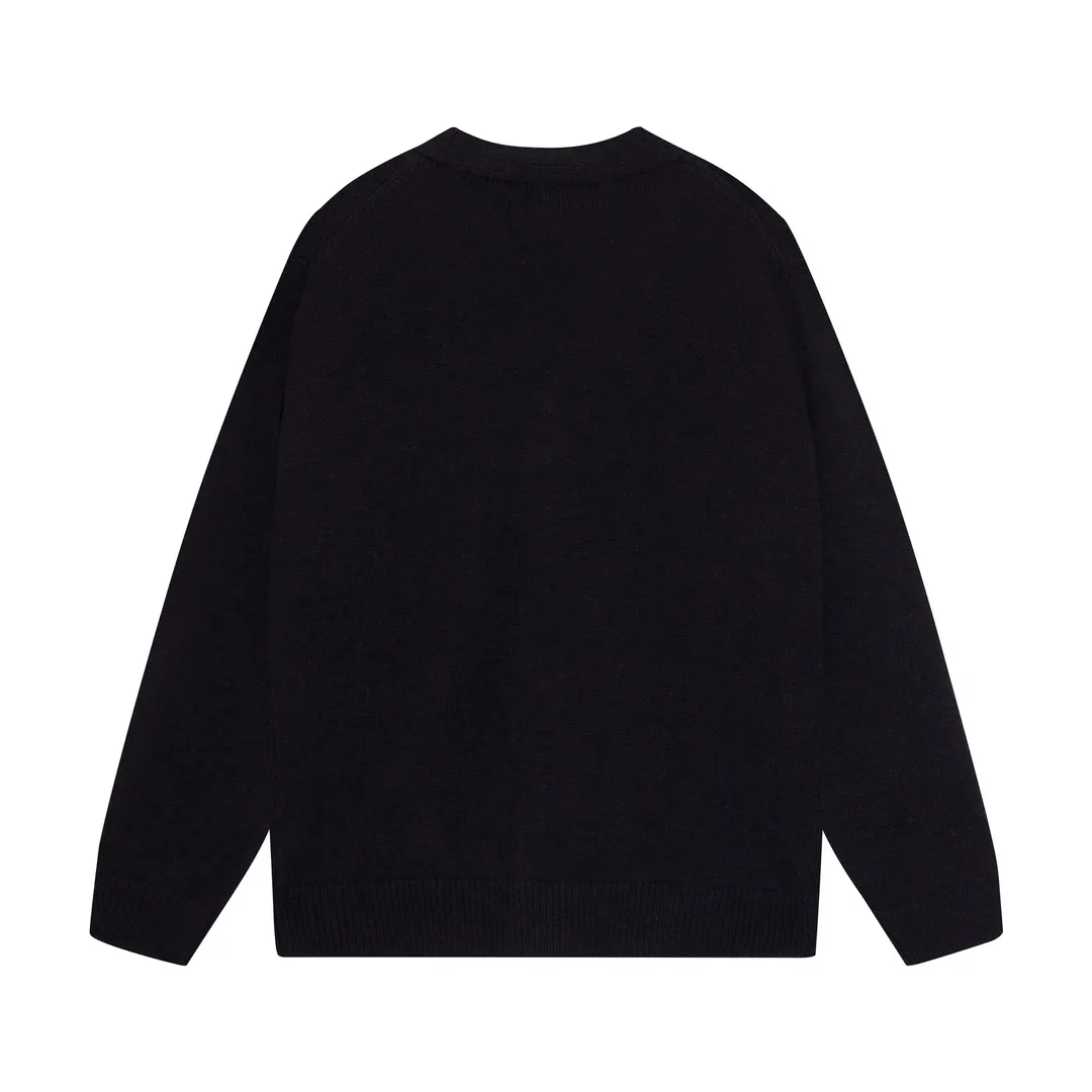 P320 AMIRI new letter logo jacquard, tassel V-neck cardigan sweater Color: blue black apricot Code number: S M L XL XXL