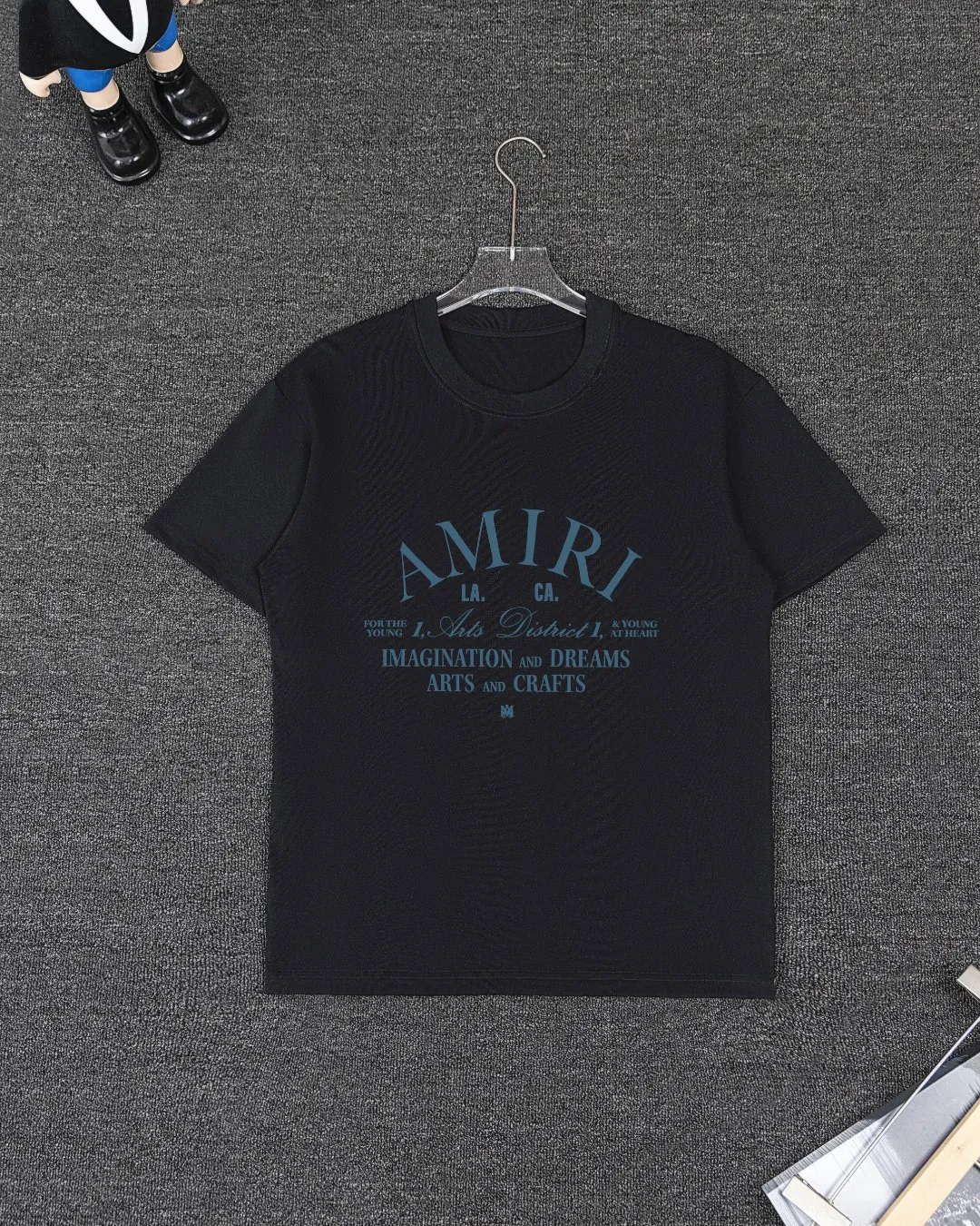 P280 AMIRI spring and summer short-sleeved suit, Xinjiang long-staple cotton short-sleeved + pure cotton terry shorts, a fusion of top elements, trendy men's fashion, unparalleled in terms of upper body comfort, it can be said to be a must-have set for summer. Size: S M L