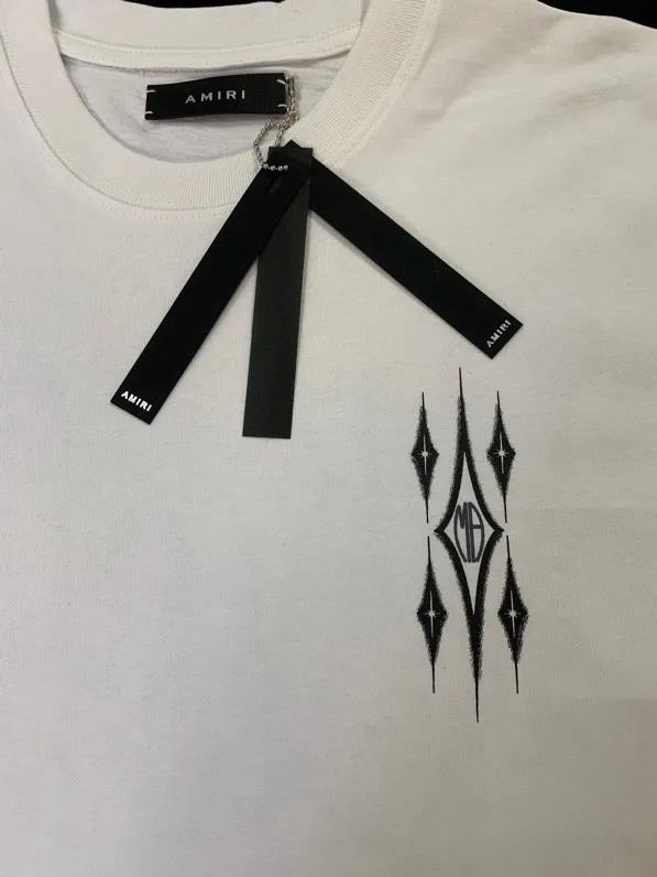 676 model P120 AMIRI real shot black white hanging shot S. M. L. XL
