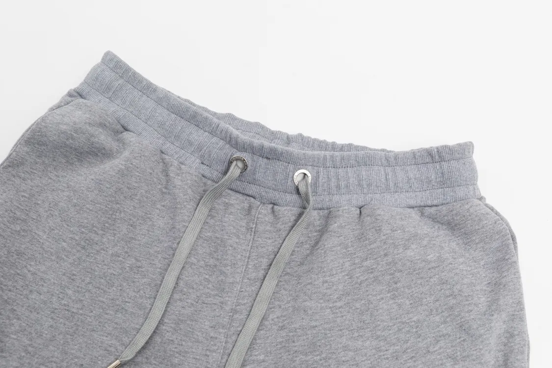 CY505# ami Alexandre Mattiussi22 new autumn and winter loose legged sports pants, pure cotton David sweater 400G terry fabric, same style for men and women Color: black apricot gray khaki Size: S-XL