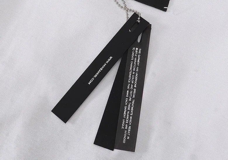 Style number: 680 P114 Fabric: 260g double yarn AMIRI 2025 spring and summer new logo round neck T-shirt high street same style for men and women loose classic letter short sleeves Color: White Black Size: S M L XL