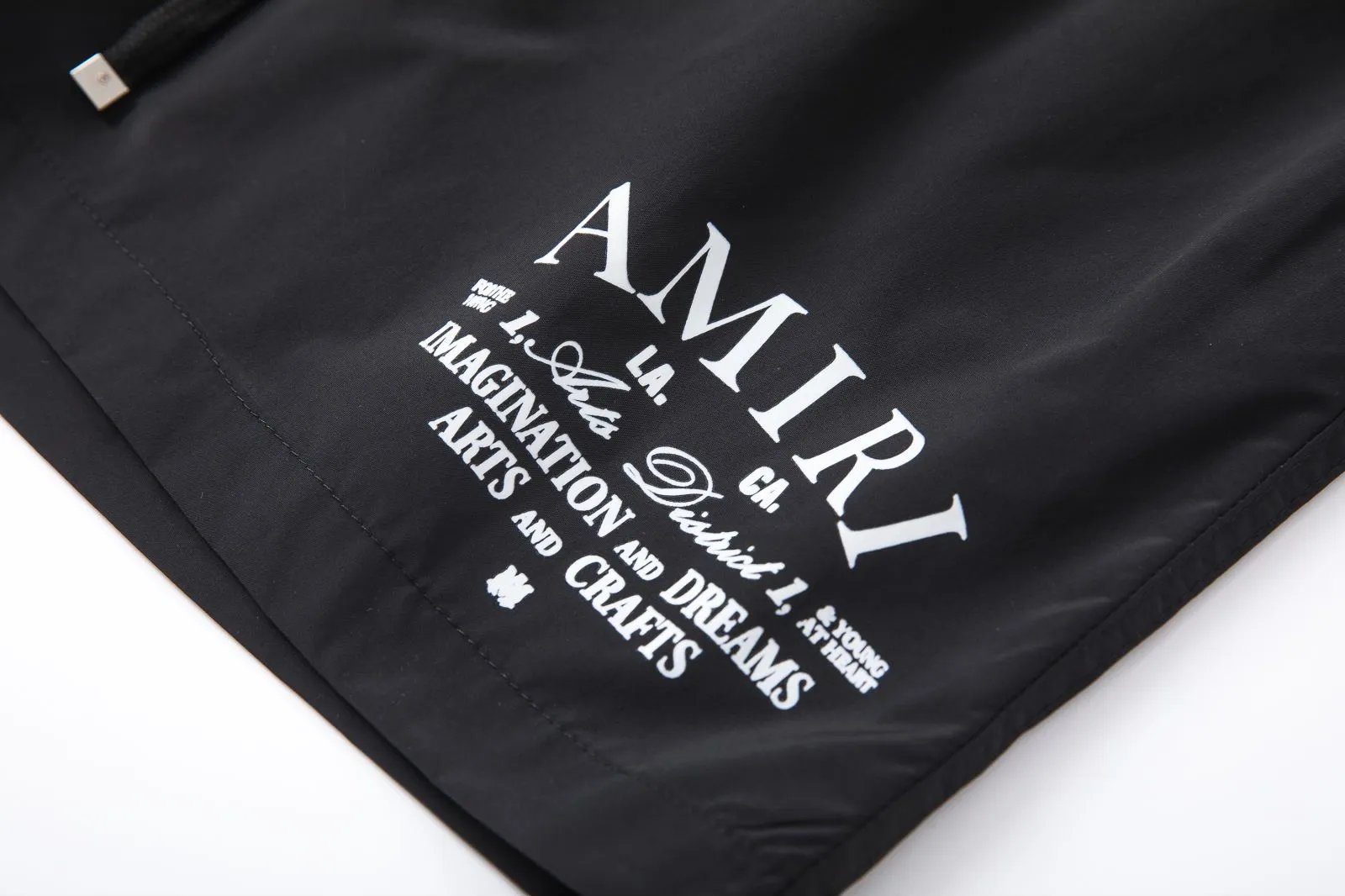 DK016#P220AMIRI white ink direct printing LOGO, size: S M L XL, color: black