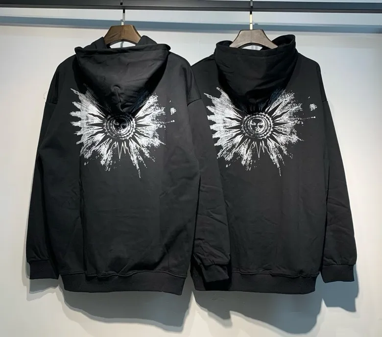 883 model P220 high quality 360g pure cotton terry AMIRI real shot sweatshirt black hanging shot S. M. L. XL