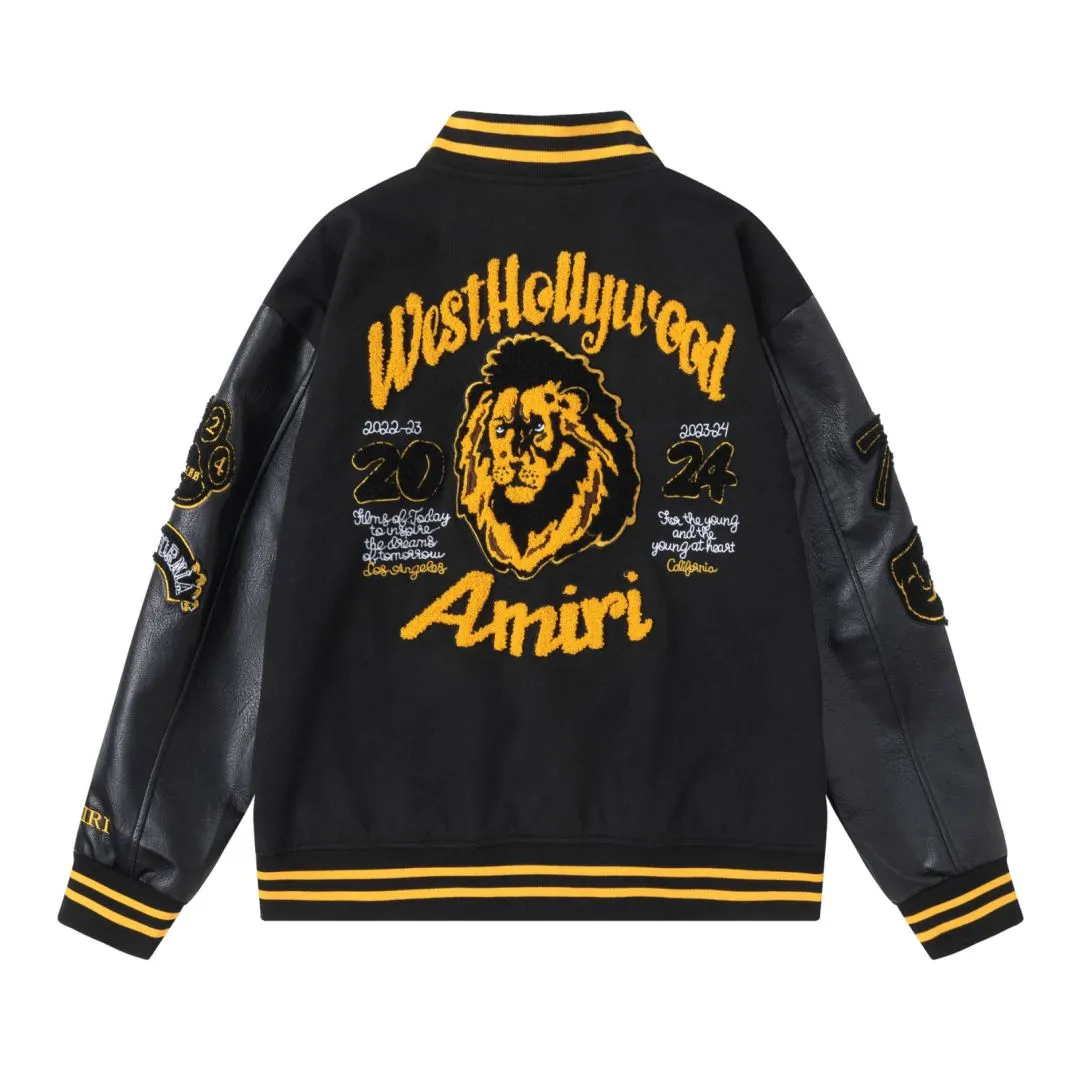 7183#P490AMIRI Lion towel embroidered LOGO, color: black, size: S M L XL